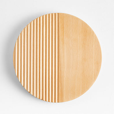 View Crate & Barrel Hanno Fluted Wooden Trivet details