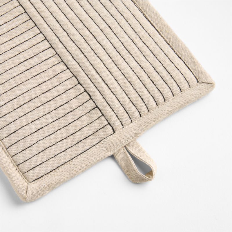 Hanno Natural Embroidered Organic Cotton Pot Holder - image 2 of 3