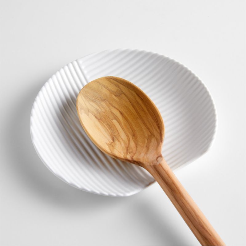 Hanno White Ceramic Spoon Rest - image 0 of 3