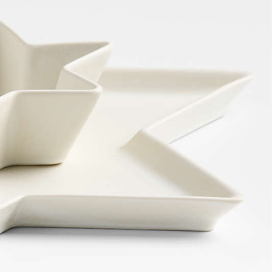 Star of David Hanukkah Platter and Dip Bowl