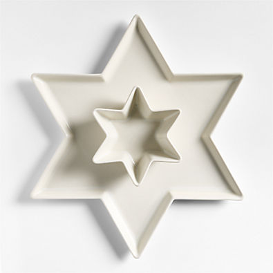 View Star of David Cream Platter Bowl details