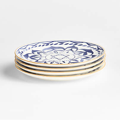 Star of David Hanukkah Salad Plates, Set of 4