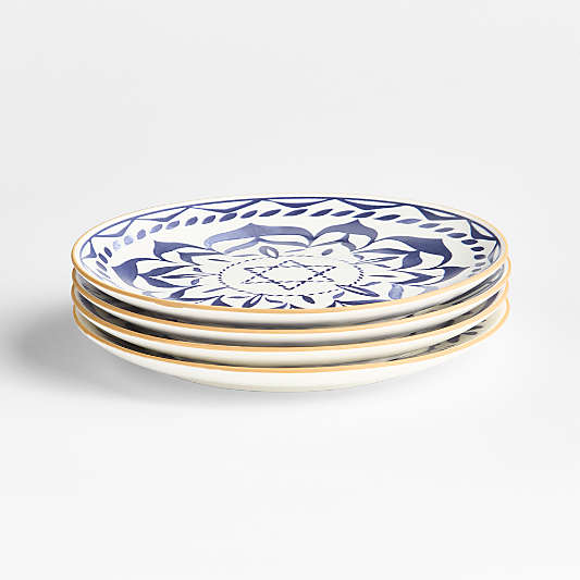 Star of David Hanukkah Salad Plates, Set of 4