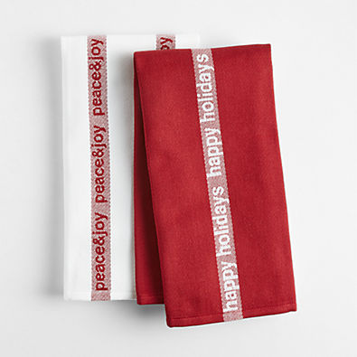 View Happy Holidays Dish Towels, Set of 2 details