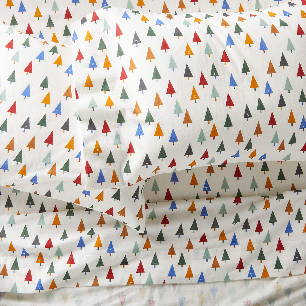 Happy Tree Kids Organic Flannel Queen Colorful Sheet Set Crate & Kids