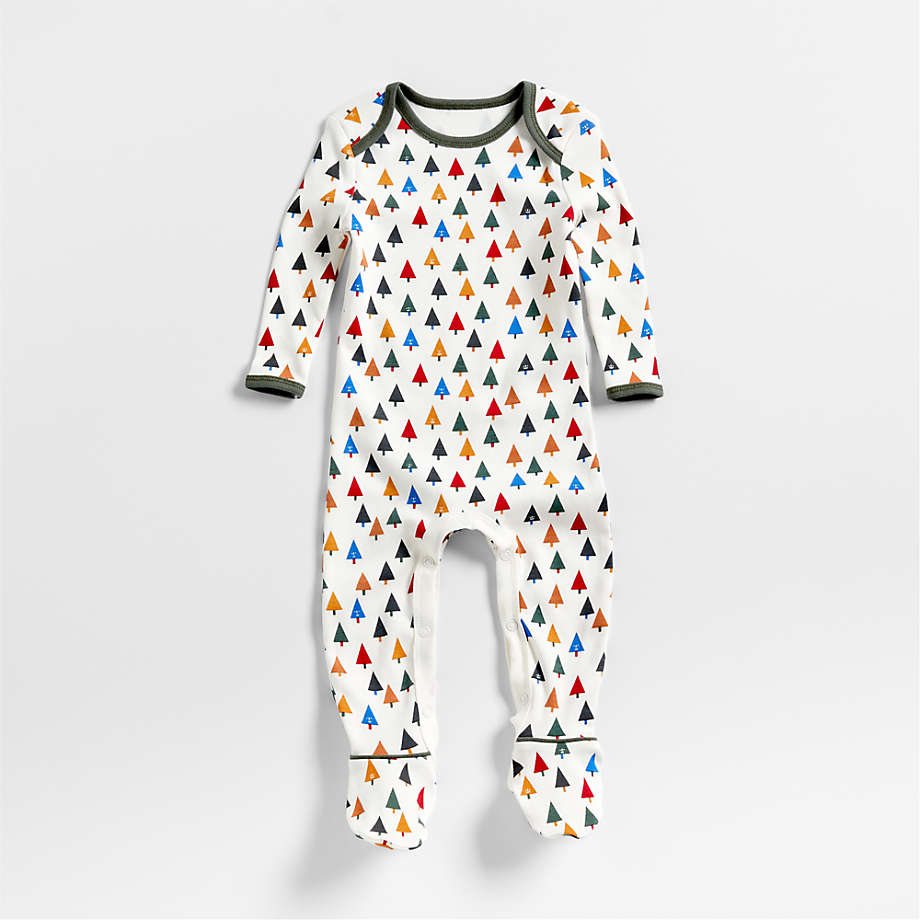Happy Christmas Tree Organic Baby Footie Pajamas 36M + Reviews Crate