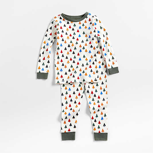 Happy Christmas Tree Organic Toddler Pajama Set 3T