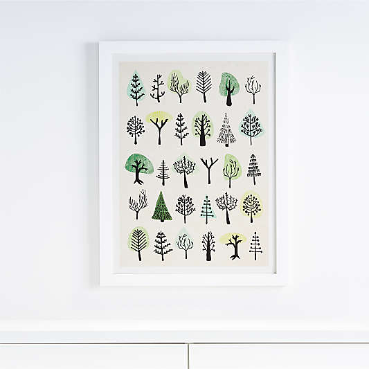 Happy Trees Framed Wall Art Print