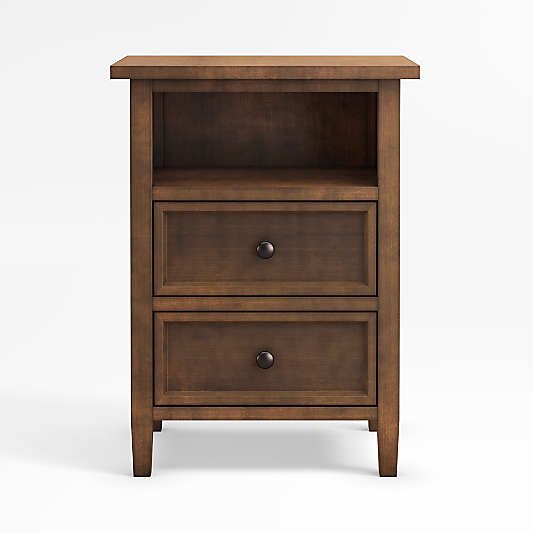 Harbor Nero Noce 2-Drawer Nightstand