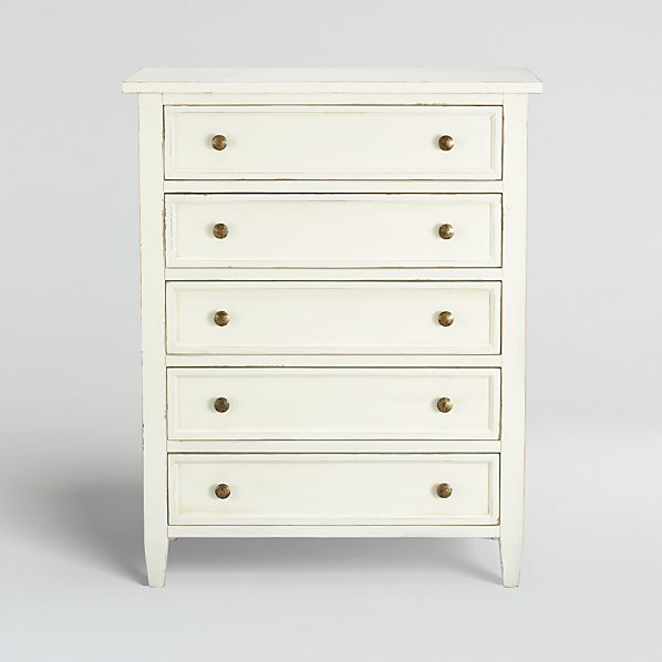 White Chest Of Drawers Crate Barrel, 60 Tall White Dresser