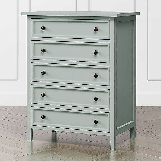 Harbor Blue Grey 5-Drawer Chest