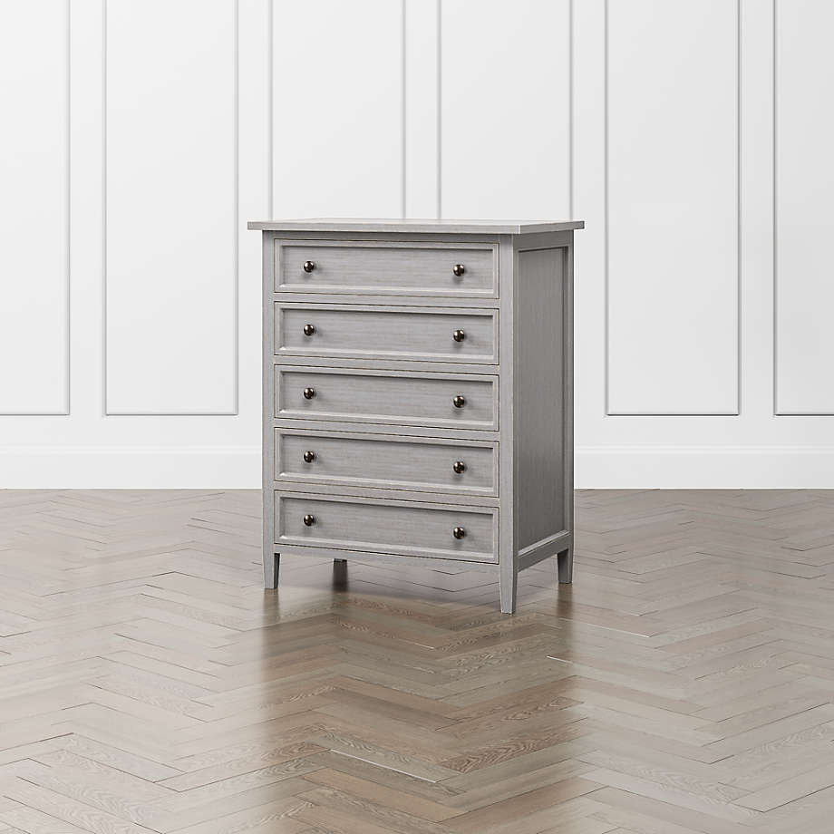 5 drawer deals grey dresser