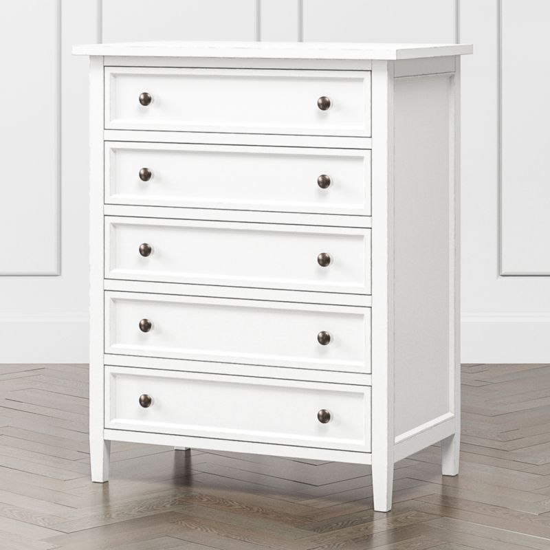 Harbor White 5-Drawer Chest