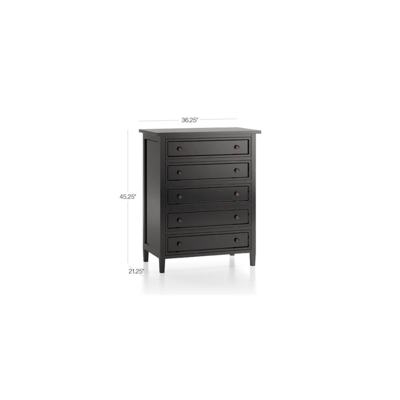 Harbor Bruno Black 5-Drawer Chest