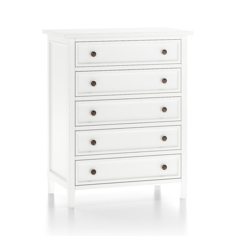 Harbor White 5-Drawer Chest