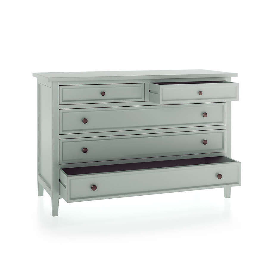 Grey and deals blue dresser