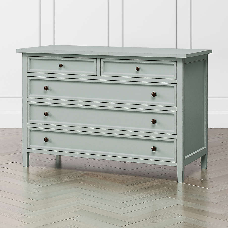 Harbor Blue Grey 5Drawer Dresser + Reviews Crate & Barrel Canada