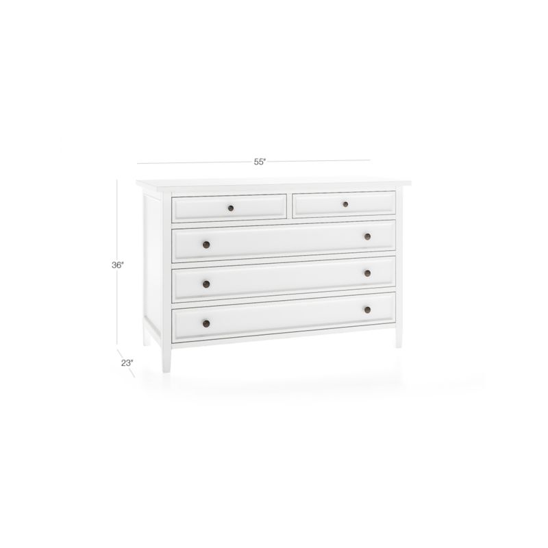 Harbor White 5-Drawer Chest