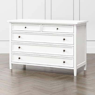 Dresser with 5 drawers white 