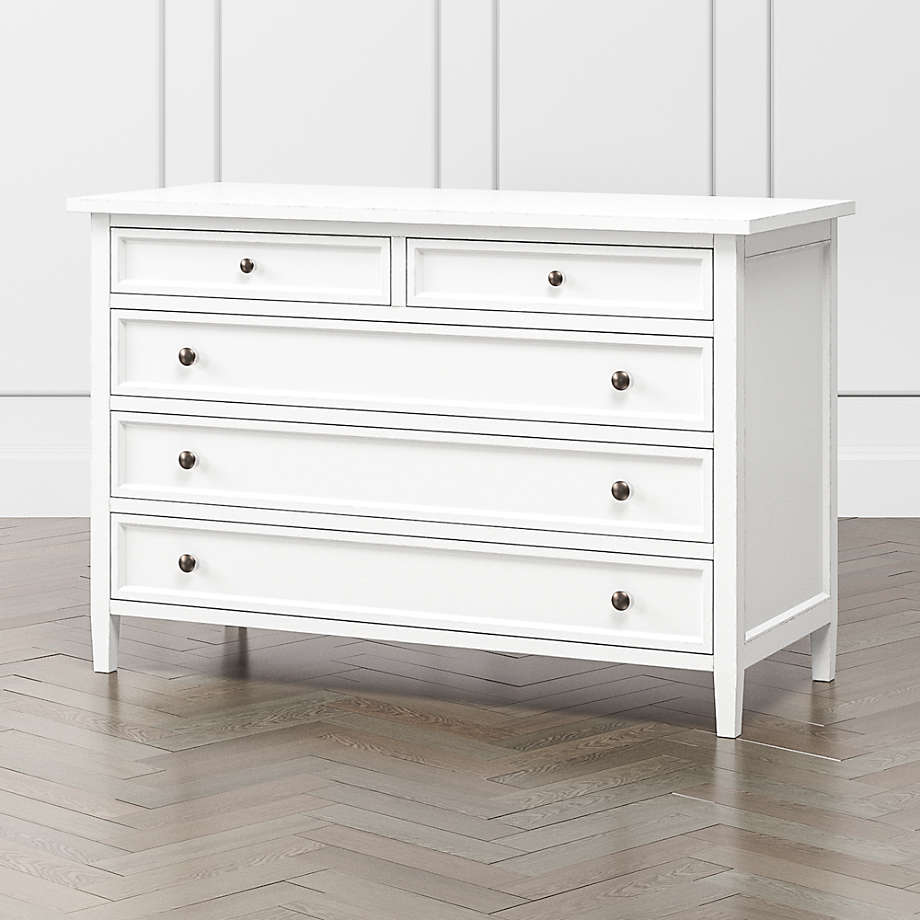 Harbor White 5Drawer Dresser + Reviews Crate & Barrel Canada