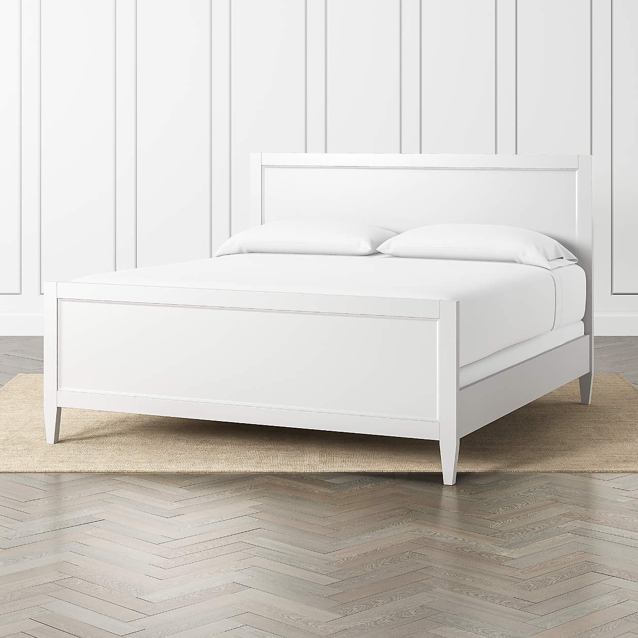Harbor White King Bed + Reviews Crate & Barrel