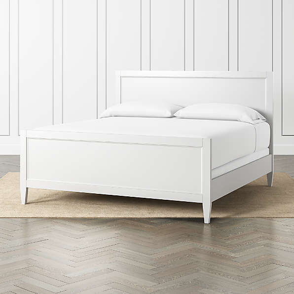 White Beds Crate Barrel, Full Size Bed Frame White Wood