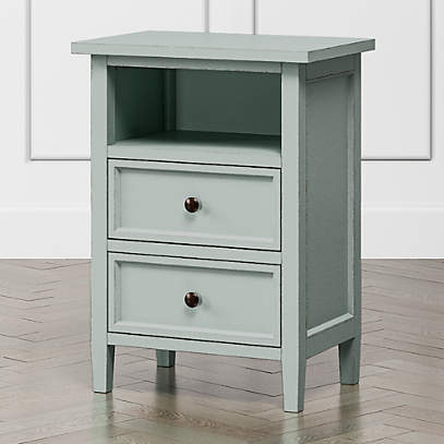Harbor Blue Grey 2 Drawer Nightstand, Blue Dresser And Night Stand
