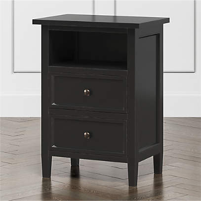 Eily Night Stand Bedside Table with Drawer Wooden Side Tables Bedroom Night  Stands for Bedrooms Small Nightstand End Table Black