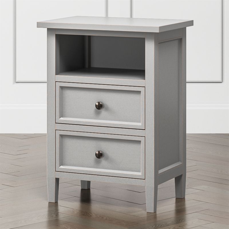 Gray nightstand store with drawers