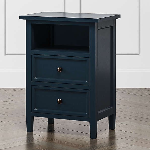 Blue store wood nightstand