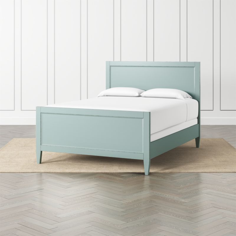 Harbor Blue Grey Queen Bed