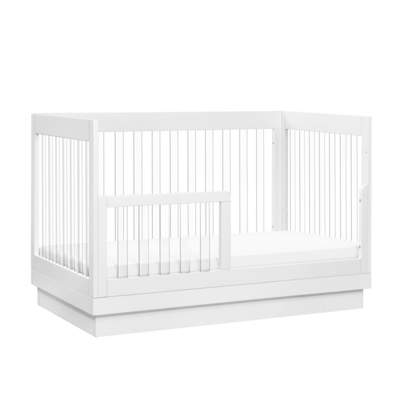 Babyletto Harlow White Acrylic 3-in-1 Convertible Baby Crib with Toddler Bed Conversion Kit - image 6 of 13