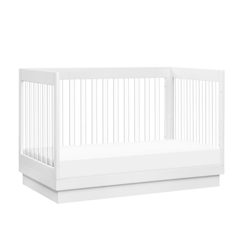 Babyletto Harlow White Acrylic 3-in-1 Convertible Baby Crib with Toddler Bed Conversion Kit - image 7 of 13