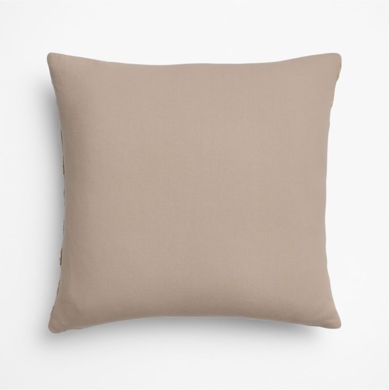 Harper Organic Cotton, Linen and Silk Blend 20"x20" Sierra Tan Stripe Throw Pillow with Down-Alternative Insert - image 3 of 7