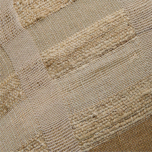 Harper Organic Cotton, Linen and Silk Blend 20"x20" Sierra Tan Stripe Throw Pillow