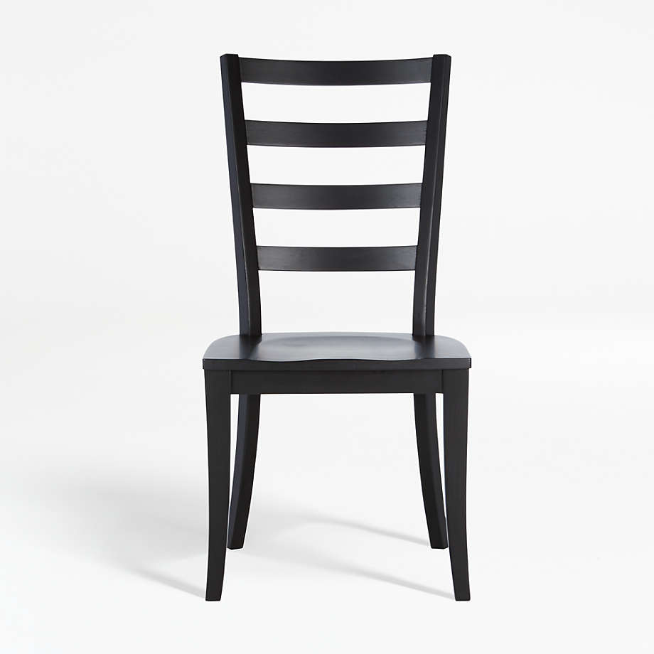 Harper Black Ladder Back Dining Chair + Reviews Crate & Barrel