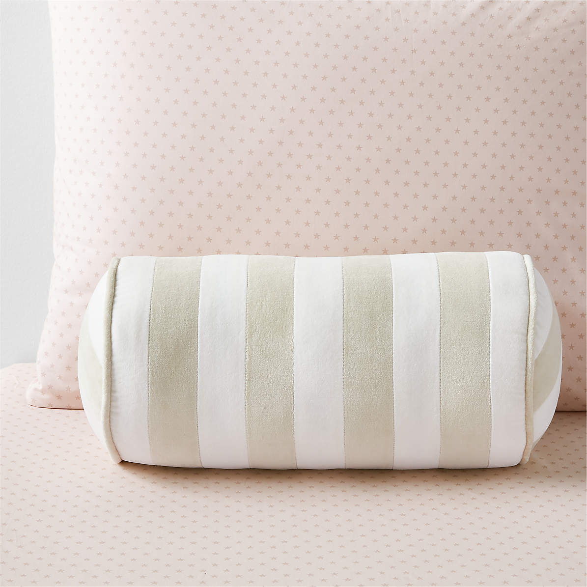 Velvet cylinder clearance pillow