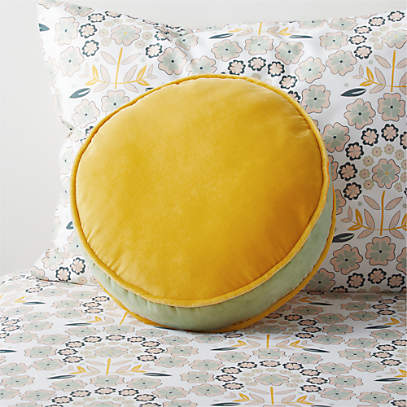 Mustard yellow 2025 round pillow