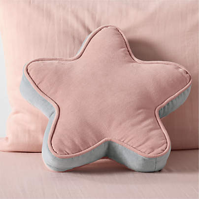 Harriet Lilac Rose Velvet Kids Star Shaped Throw Pillow