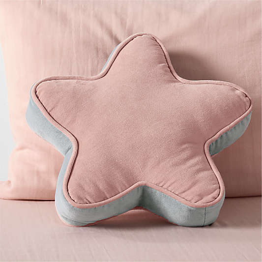 Harriet Lilac Rose Velvet Kids Star Shaped Throw Pillow