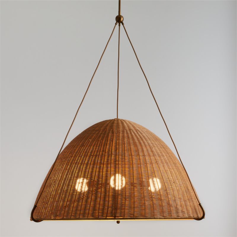 Harwich Large Woven Rattan Dome Pendant Light by Jake Arnold - image 0 of 13