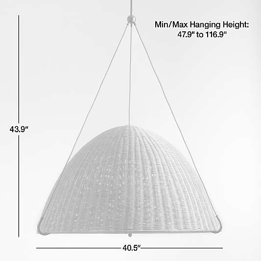 Harwich Large Woven Rattan Dome Pendant Light by Jake Arnold