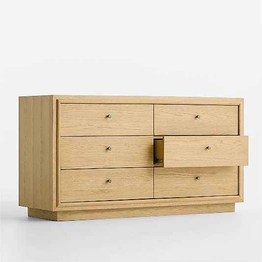 Hastings 60" Rye Wood 6-Drawer Dresser