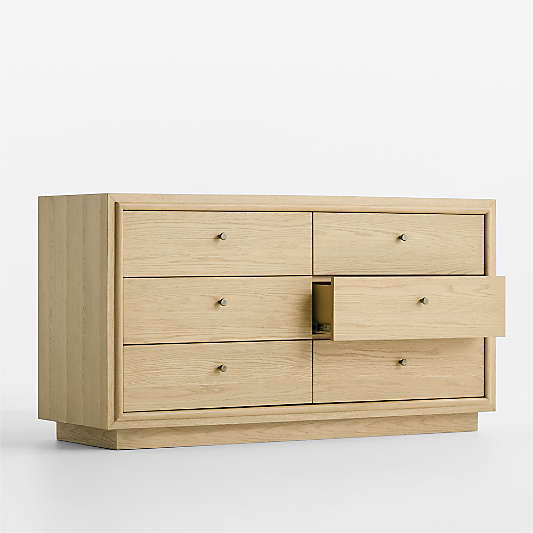 Hastings 60" Rye Wood 6-Drawer Dresser
