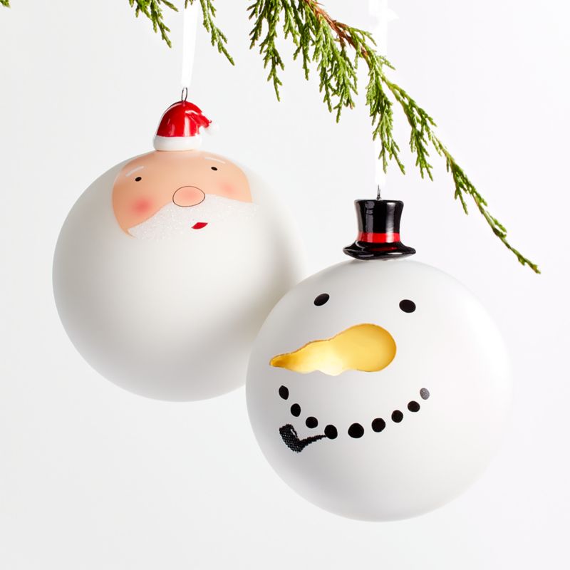 Santa & Snowman Ornaments