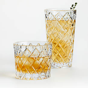 Hatch Faceted Tall Cocktail Glass + Reviews, Crate & Barrel