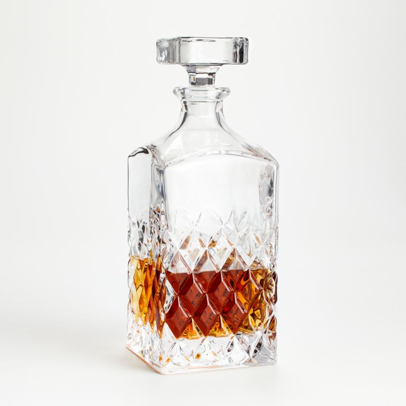 Decanter,Cut Glass Whiskey Brandy Decanter,Lead Free Glass Inflatable Wine  Bottle,Stylish Tall Crystal Wine Inflator : : Home