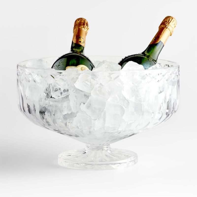 Hatch Faceted Glass Punch Bowl and Champagne Bucket + Reviews | Crate & Barrel