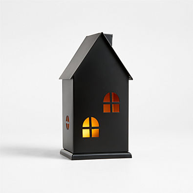 View Medium Black Haunted House with LED Lights details