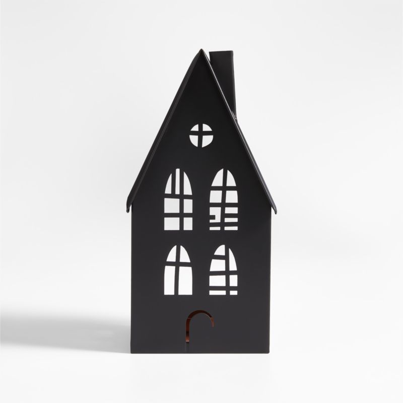 Medium Black Halloween Haunted House Sculpture - image 0 of 9